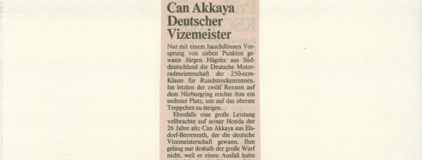 Can Akkaya is German Vice Champion