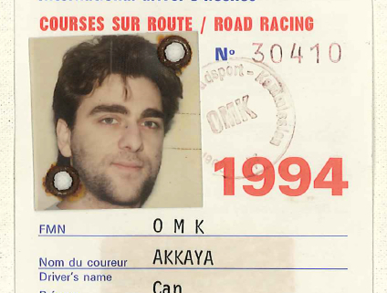 Can Akkaya's FIM racing license is after MotoGP the second highest license on International pro racing level