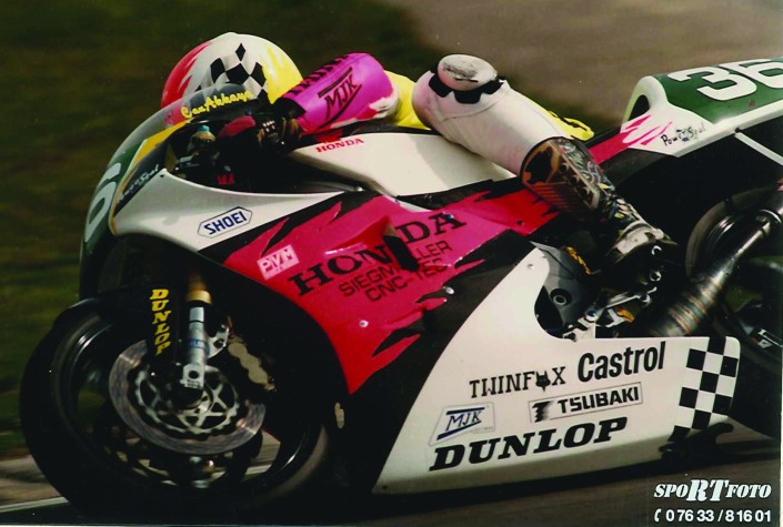 Superbike-Coach 'Crazy Can' Can Akkaya in his last racing season as a professional in 1995, Speyer Germany