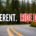 Background image of an open road winding through a forest with text: Think Different. Ride Different.