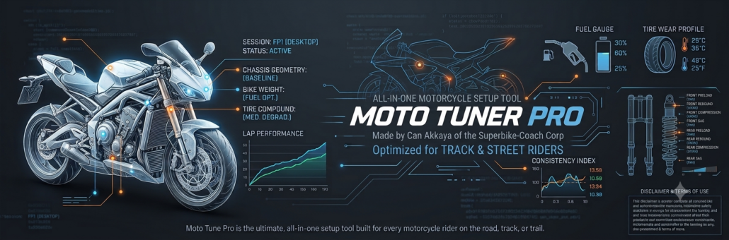 Moto-Tuner, a comperhansive motorcycle and rider app by Can Akkaya Moto-Tuner, a comperhansive motorcycle and rider app by Can Akkaya